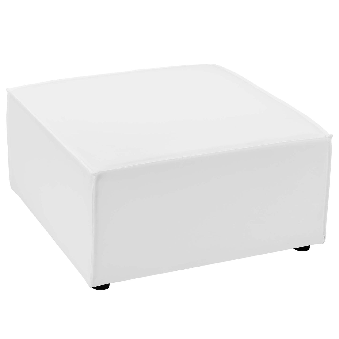 Saybrook Outdoor Patio Upholstered Sectional Sofa Ottoman in White by Modway (4211)