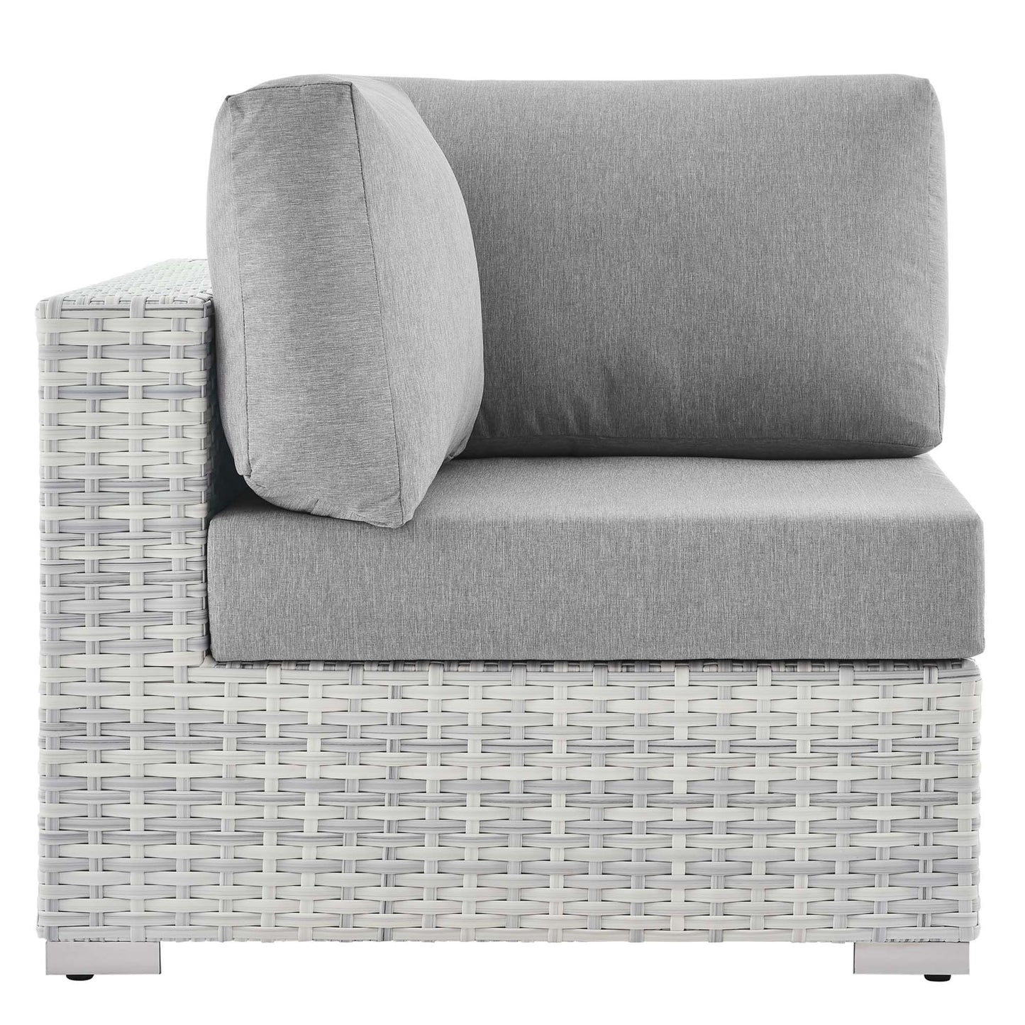 Convene Outdoor Patio Corner Chair in Light Gray Gray by Modway (EEI-4296)