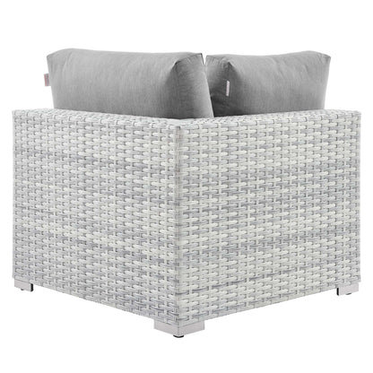 Convene Outdoor Patio Corner Chair in Light Gray Gray by Modway (EEI-4296)