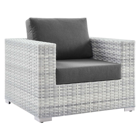 Convene Outdoor Patio Armchair in Light Gray Charcoal by Modway (EEI-4297)