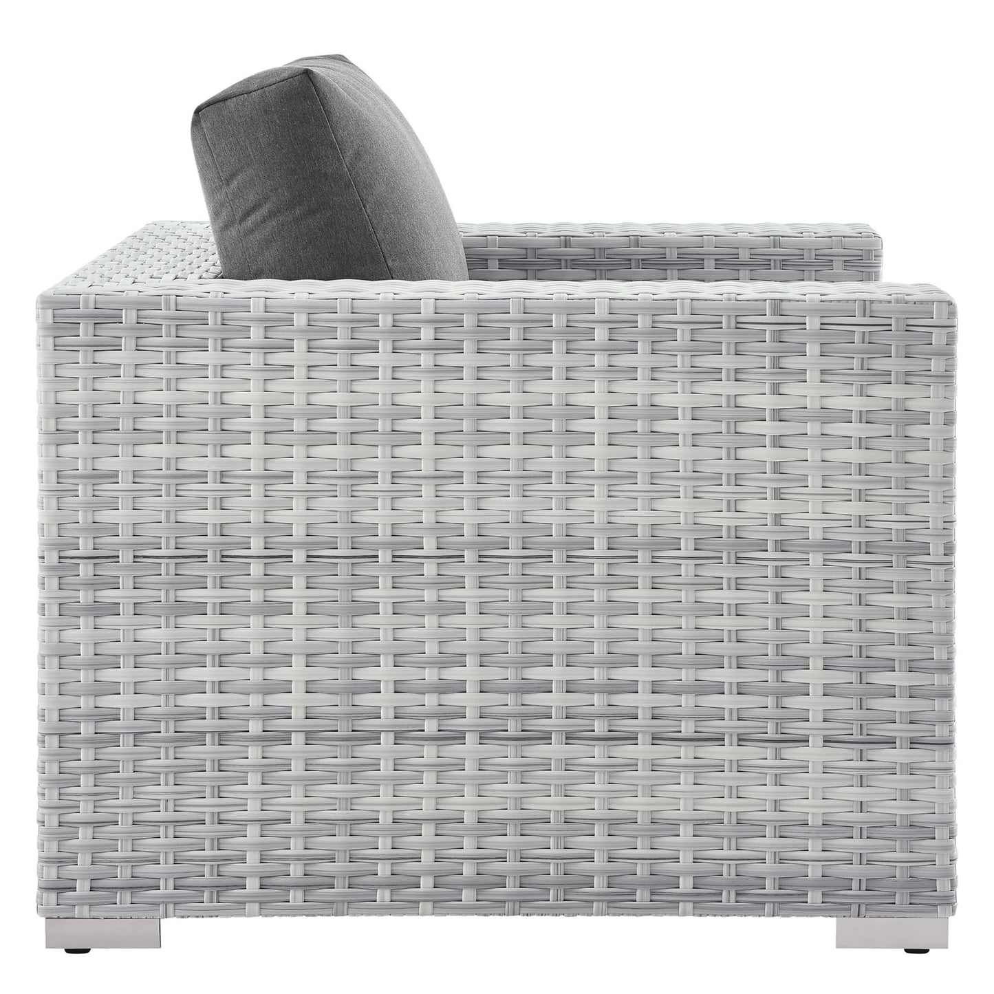 Convene Outdoor Patio Armchair in Light Gray Charcoal by Modway (EEI-4297)
