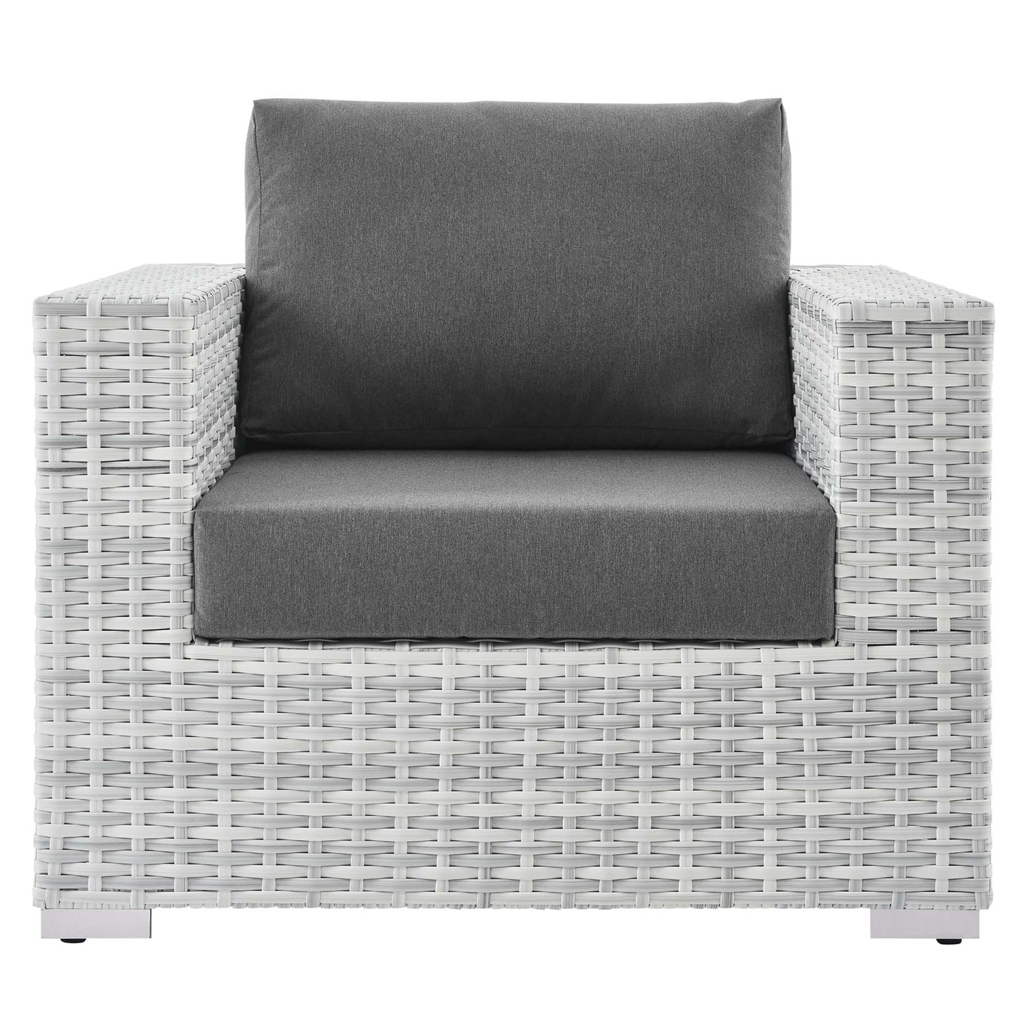 Convene Outdoor Patio Armchair in Light Gray Charcoal by Modway (EEI-4297)