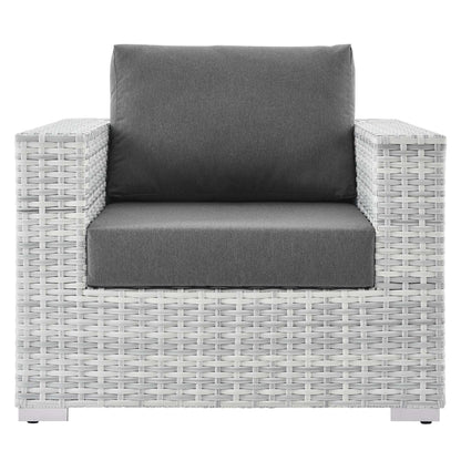 Convene Outdoor Patio Armchair in Light Gray Charcoal by Modway (EEI-4297)