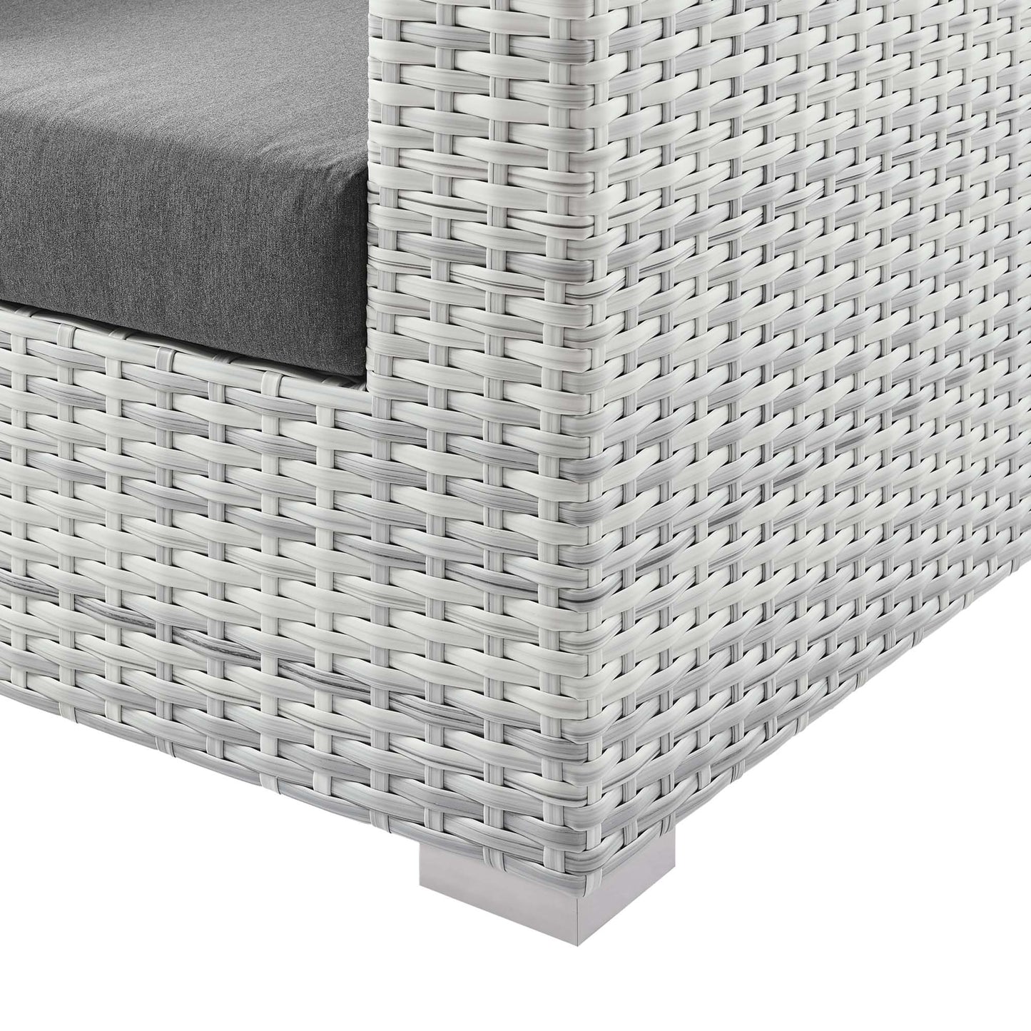 Convene Outdoor Patio Armchair in Light Gray Charcoal by Modway (EEI-4297)