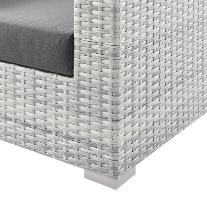Convene Outdoor Patio Armchair in Light Gray Charcoal by Modway (EEI-4297)