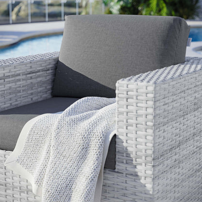 Convene Outdoor Patio Armchair in Light Gray Charcoal by Modway (EEI-4297)