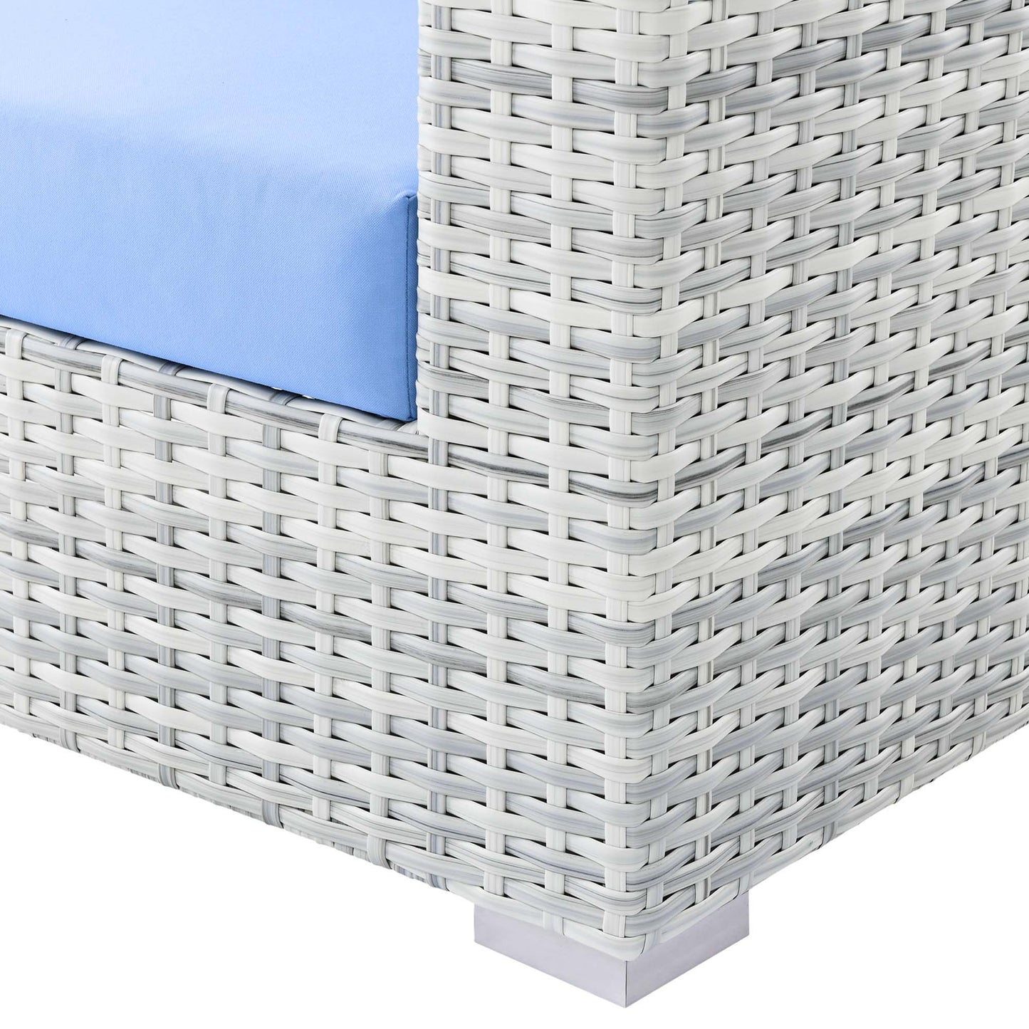 Convene Outdoor Patio Armchair in Light Gray Light Blue by Modway (EEI-4297)