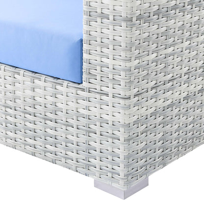 Convene Outdoor Patio Armchair in Light Gray Light Blue by Modway (EEI-4297)