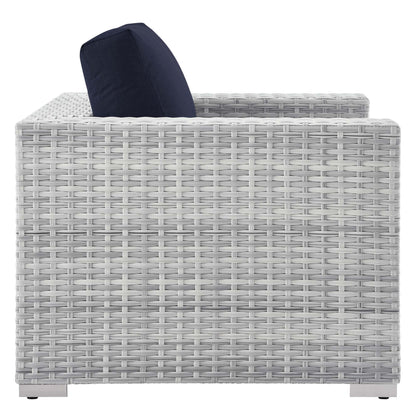 Convene Outdoor Patio Armchair in Light Gray Navy by Modway (EEI-4297)
