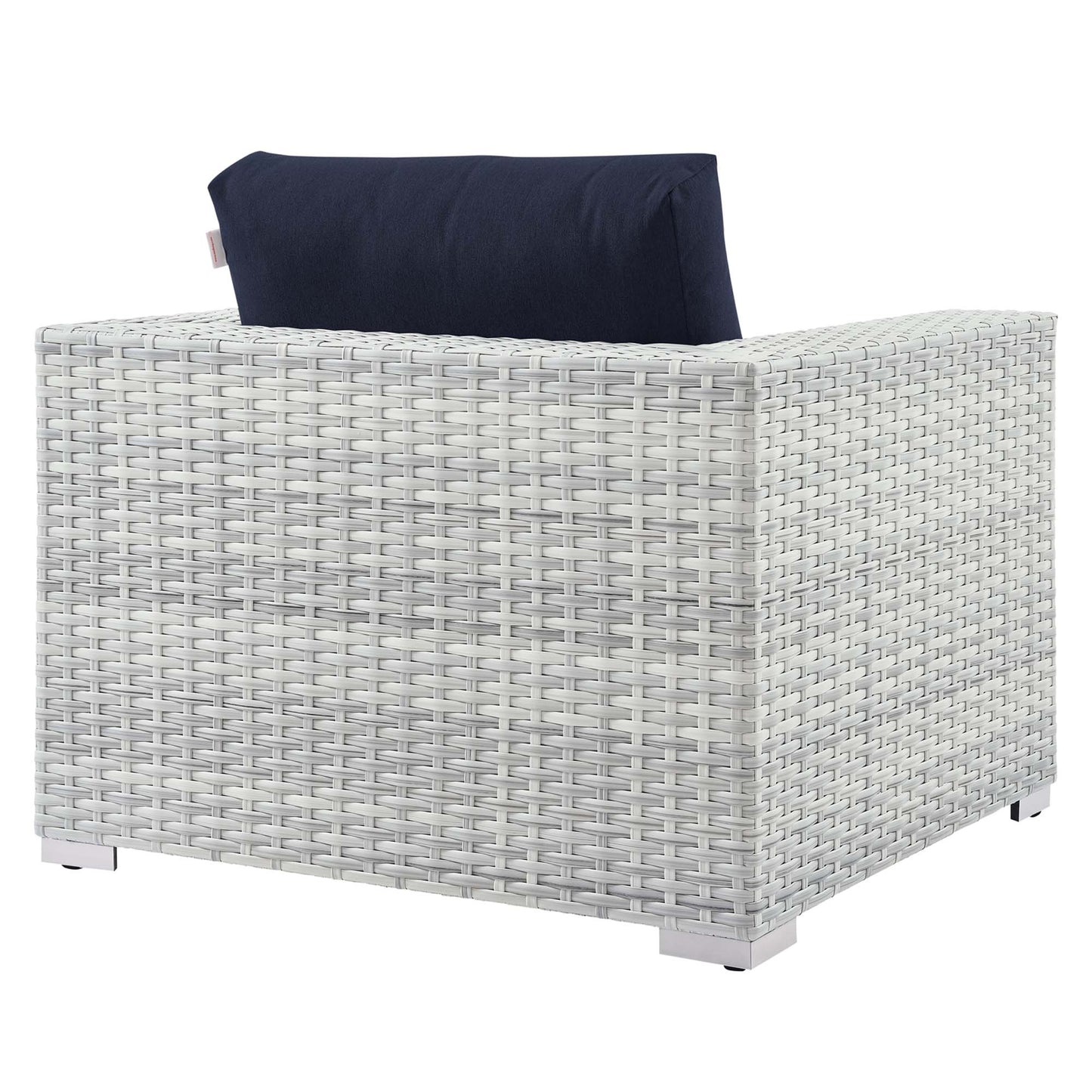 Convene Outdoor Patio Armchair in Light Gray Navy by Modway (EEI-4297)