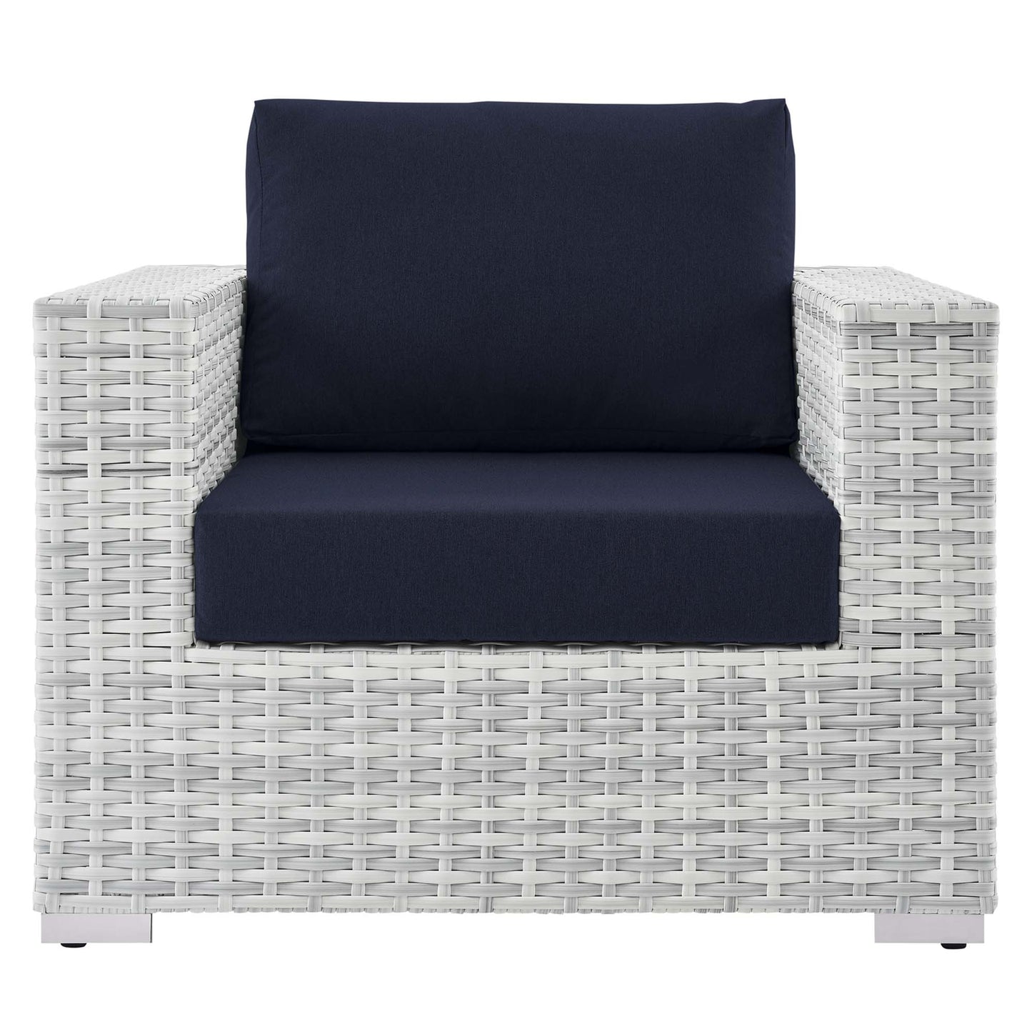 Convene Outdoor Patio Armchair in Light Gray Navy by Modway (EEI-4297)