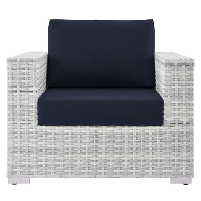 Convene Outdoor Patio Armchair in Light Gray Navy by Modway (EEI-4297)