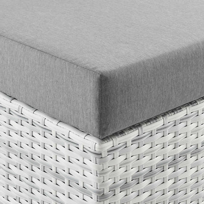 Convene Outdoor Patio Armless Chair in Light Gray Gray by Modway (EEI-4298)