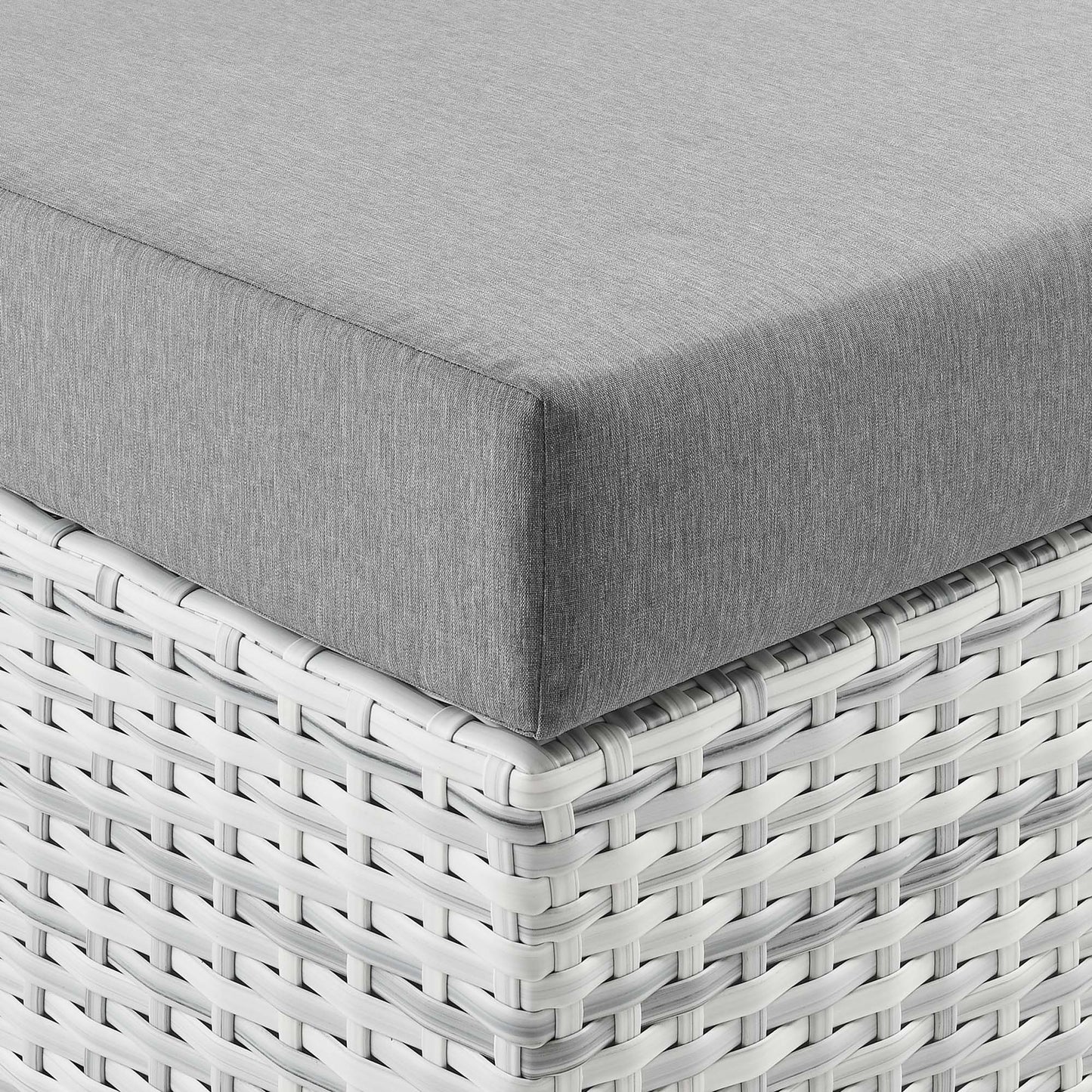 Convene Outdoor Patio Ottoman in Light Gray Gray by Modway (EEI-4301)