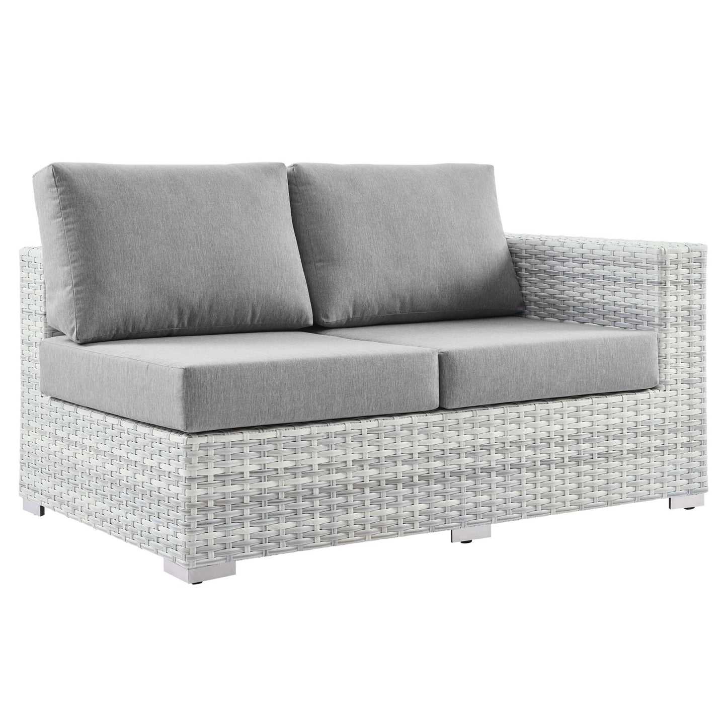 Convene Outdoor Patio Right-Arm Loveseat in Light Gray Gray by Modway (EEI-4302)