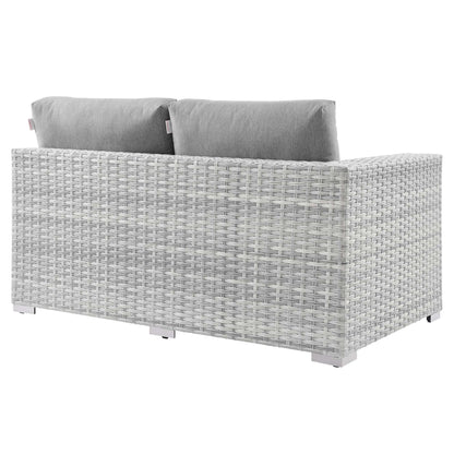 Convene Outdoor Patio Right-Arm Loveseat in Light Gray Gray by Modway (EEI-4302)
