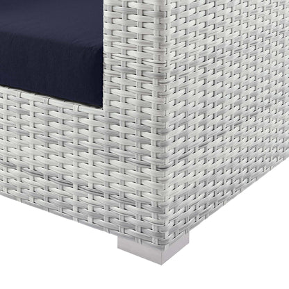 Convene Outdoor Patio Right-Arm Loveseat in Light Gray Navy by Modway (EEI-4302)