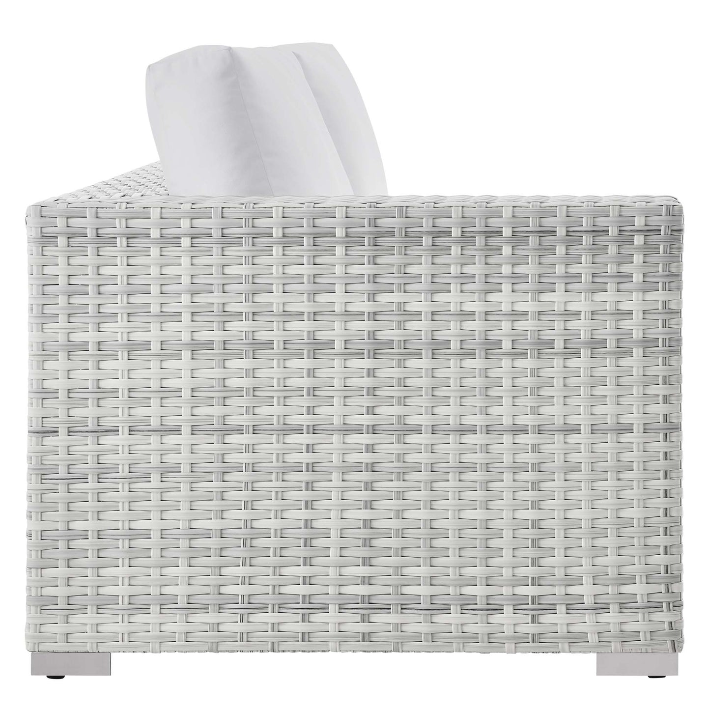 Convene Outdoor Patio Left-Arm Loveseat in Light Gray White by Modway (EEI-4303)