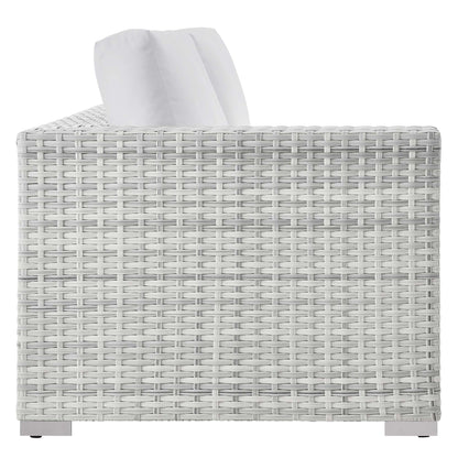 Convene Outdoor Patio Left-Arm Loveseat in Light Gray White by Modway (EEI-4303)