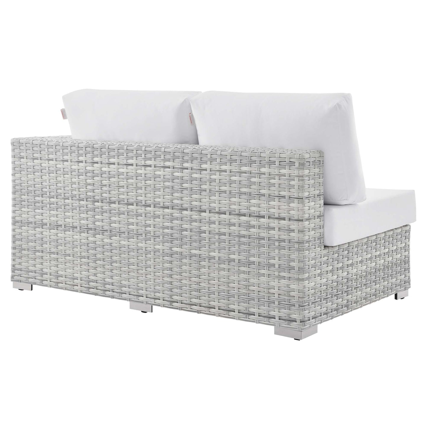 Convene Outdoor Patio Left-Arm Loveseat in Light Gray White by Modway (EEI-4303)