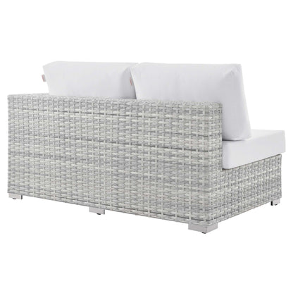 Convene Outdoor Patio Left-Arm Loveseat in Light Gray White by Modway (EEI-4303)
