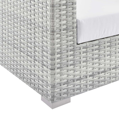 Convene Outdoor Patio Left-Arm Loveseat in Light Gray White by Modway (EEI-4303)