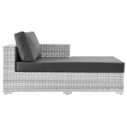 Convene Outdoor Patio Right Chaise in Light Gray Charcoal by Modway (EEI-4304)