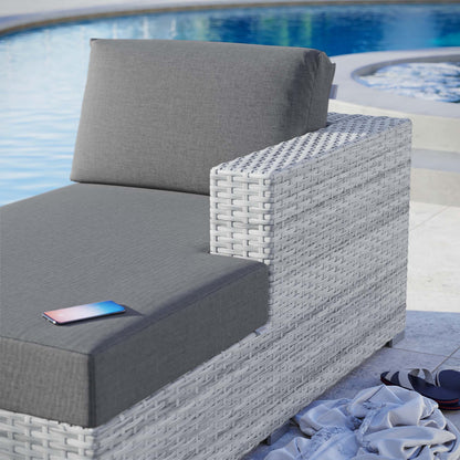 Convene Outdoor Patio Right Chaise in Light Gray Charcoal by Modway (EEI-4304)