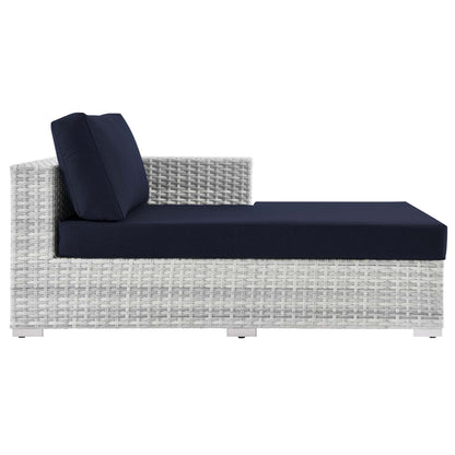 Convene Outdoor Patio Right Chaise in Light Gray Navy by Modway (EEI-4304)