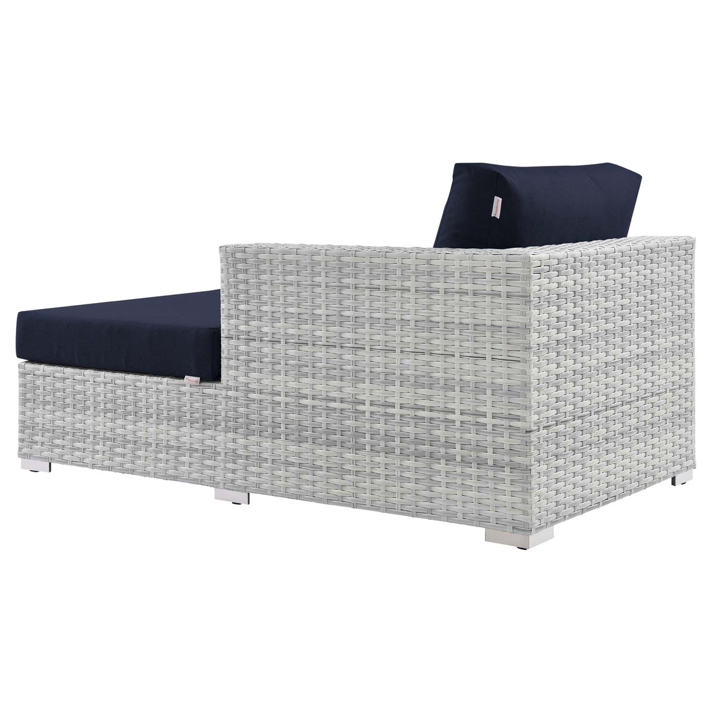Convene Outdoor Patio Right Chaise in Light Gray Navy by Modway (EEI-4304)