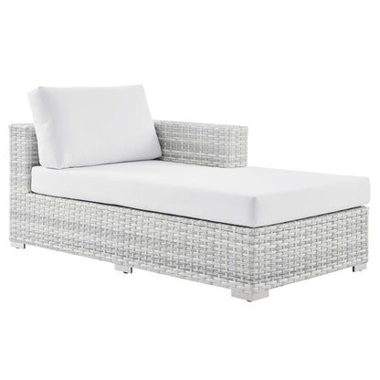 Convene Outdoor Patio Right Chaise in Light Gray White by Modway (EEI-4304)