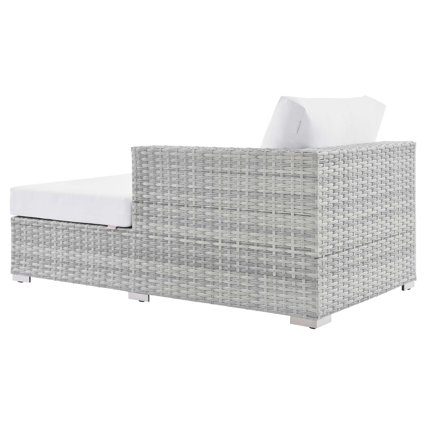 Convene Outdoor Patio Right Chaise in Light Gray White by Modway (EEI-4304)