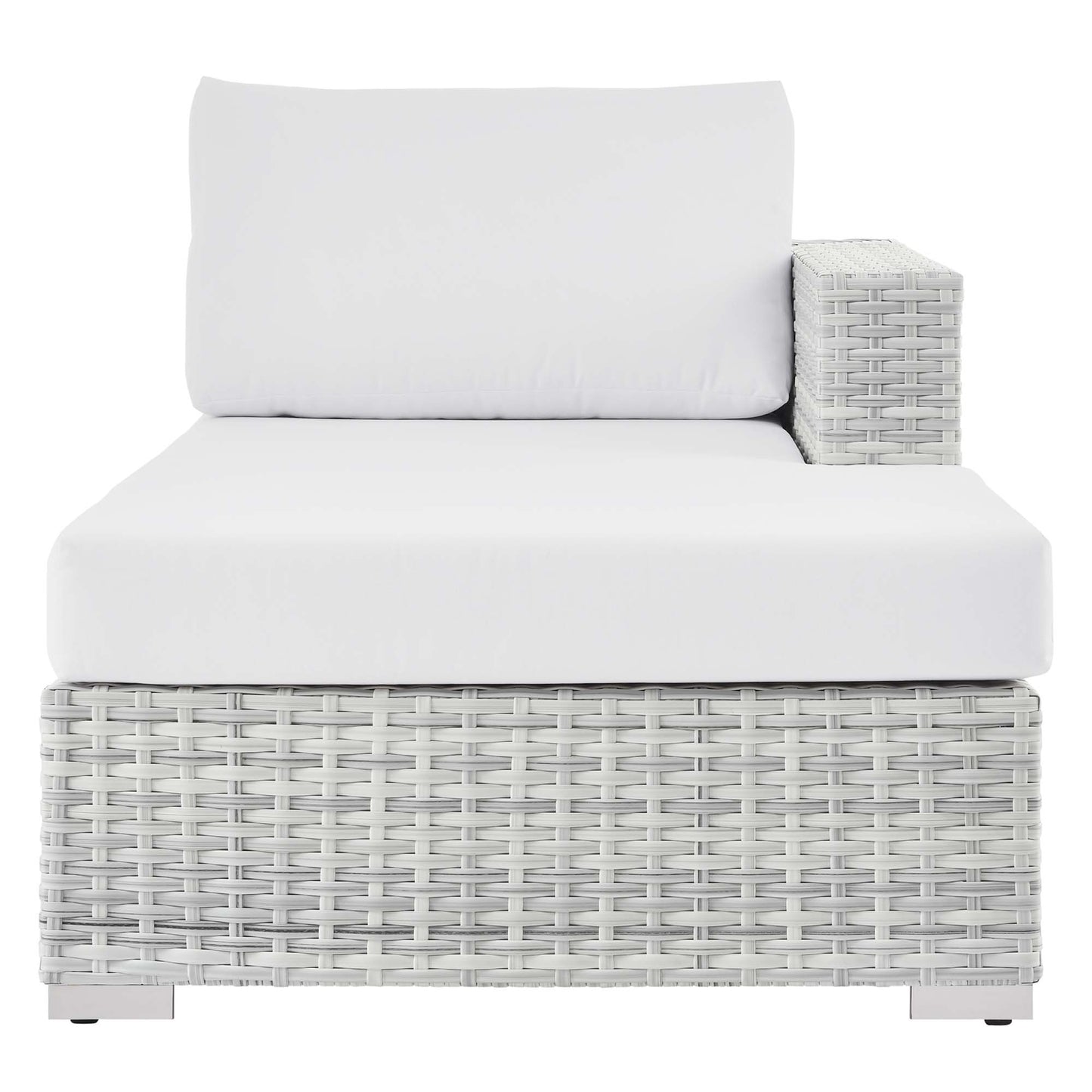 Convene Outdoor Patio Right Chaise in Light Gray White by Modway (EEI-4304)