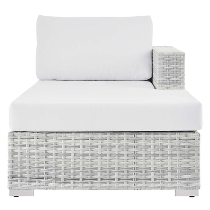 Convene Outdoor Patio Right Chaise in Light Gray White by Modway (EEI-4304)