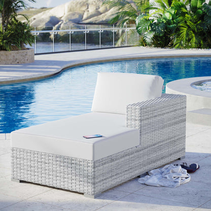 Convene Outdoor Patio Right Chaise in Light Gray White by Modway (EEI-4304)