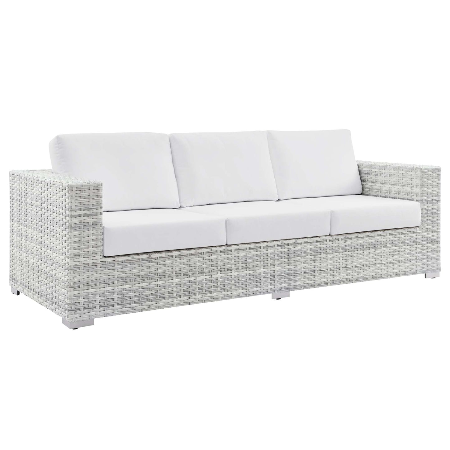 Convene Outdoor Patio Sofa in Light Gray White by Modway (EEI-4305)