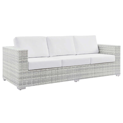 Convene Outdoor Patio Sofa in Light Gray White by Modway (EEI-4305)