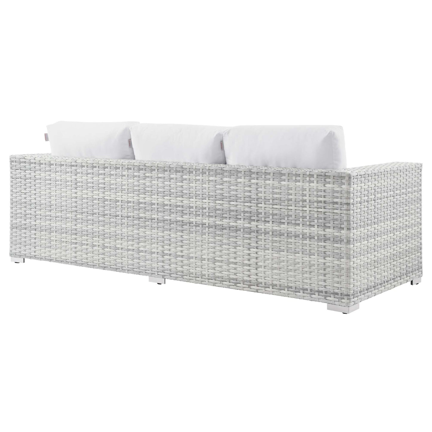 Convene Outdoor Patio Sofa in Light Gray White by Modway (EEI-4305)