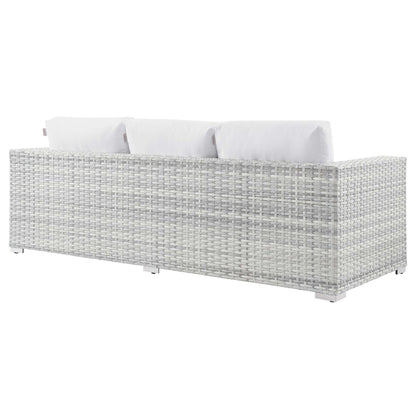 Convene Outdoor Patio Sofa in Light Gray White by Modway (EEI-4305)