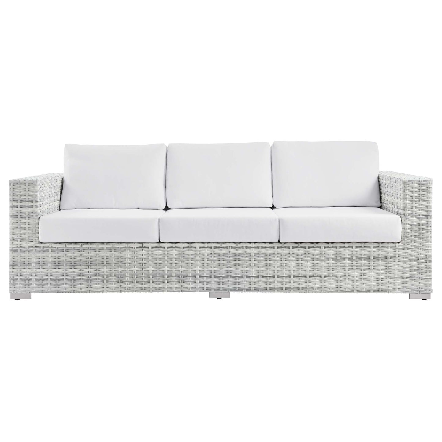 Convene Outdoor Patio Sofa in Light Gray White by Modway (EEI-4305)
