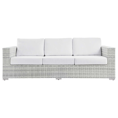 Convene Outdoor Patio Sofa in Light Gray White by Modway (EEI-4305)