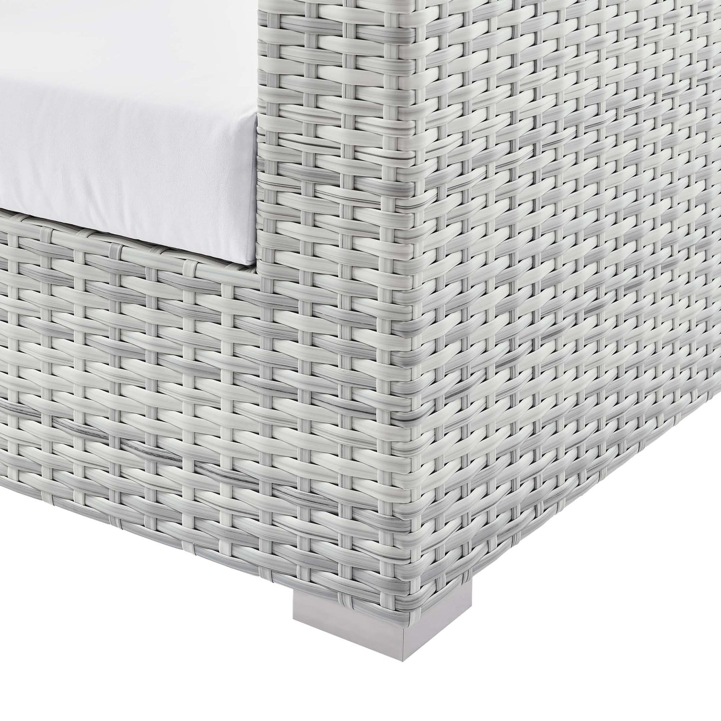 Convene Outdoor Patio Sofa in Light Gray White by Modway (EEI-4305)