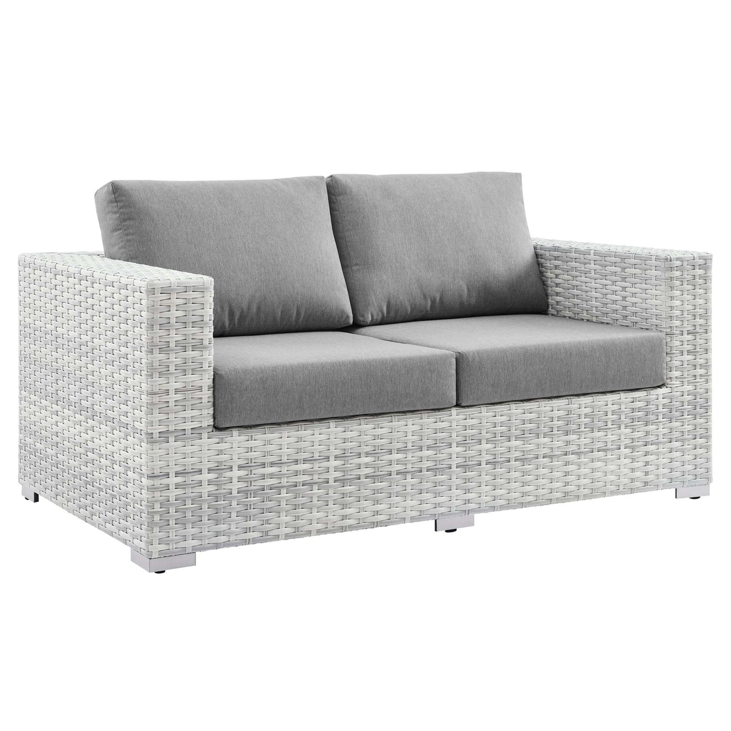 Convene Outdoor Patio Loveseat in Light Gray Gray by Modway (EEI-4306)