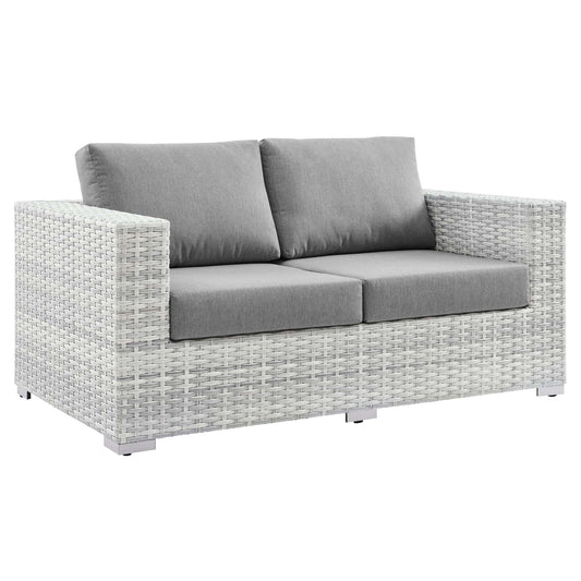 Convene Outdoor Patio Loveseat in Light Gray Gray by Modway (EEI-4306)