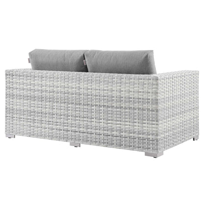 Convene Outdoor Patio Loveseat in Light Gray Gray by Modway (EEI-4306)