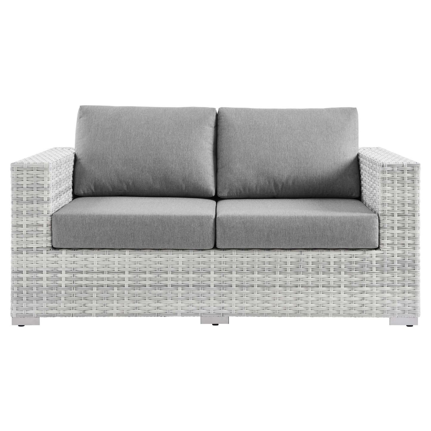 Convene Outdoor Patio Loveseat in Light Gray Gray by Modway (EEI-4306)