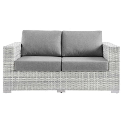 Convene Outdoor Patio Loveseat in Light Gray Gray by Modway (EEI-4306)