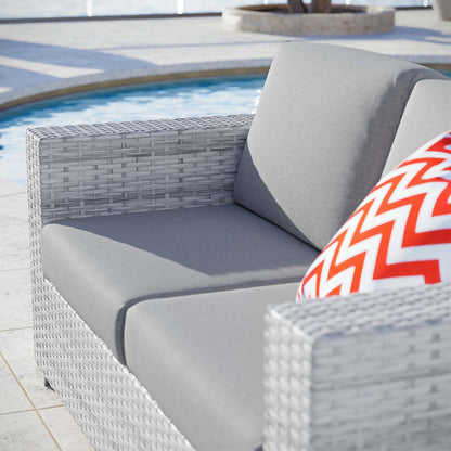 Convene Outdoor Patio Loveseat in Light Gray Gray by Modway (EEI-4306)