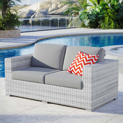 Convene Outdoor Patio Loveseat in Light Gray Gray by Modway (EEI-4306)