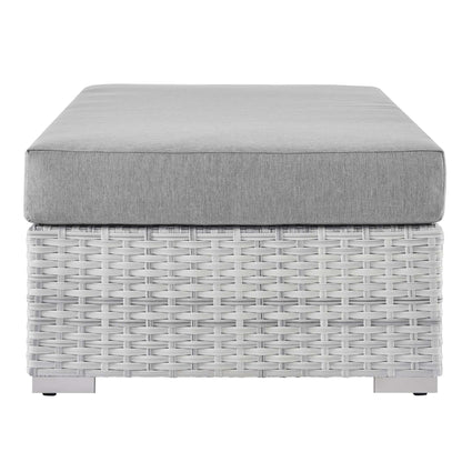 Convene Outdoor Patio Rectangular Ottoman in Light Gray Gray by Modway (EEI-4308)